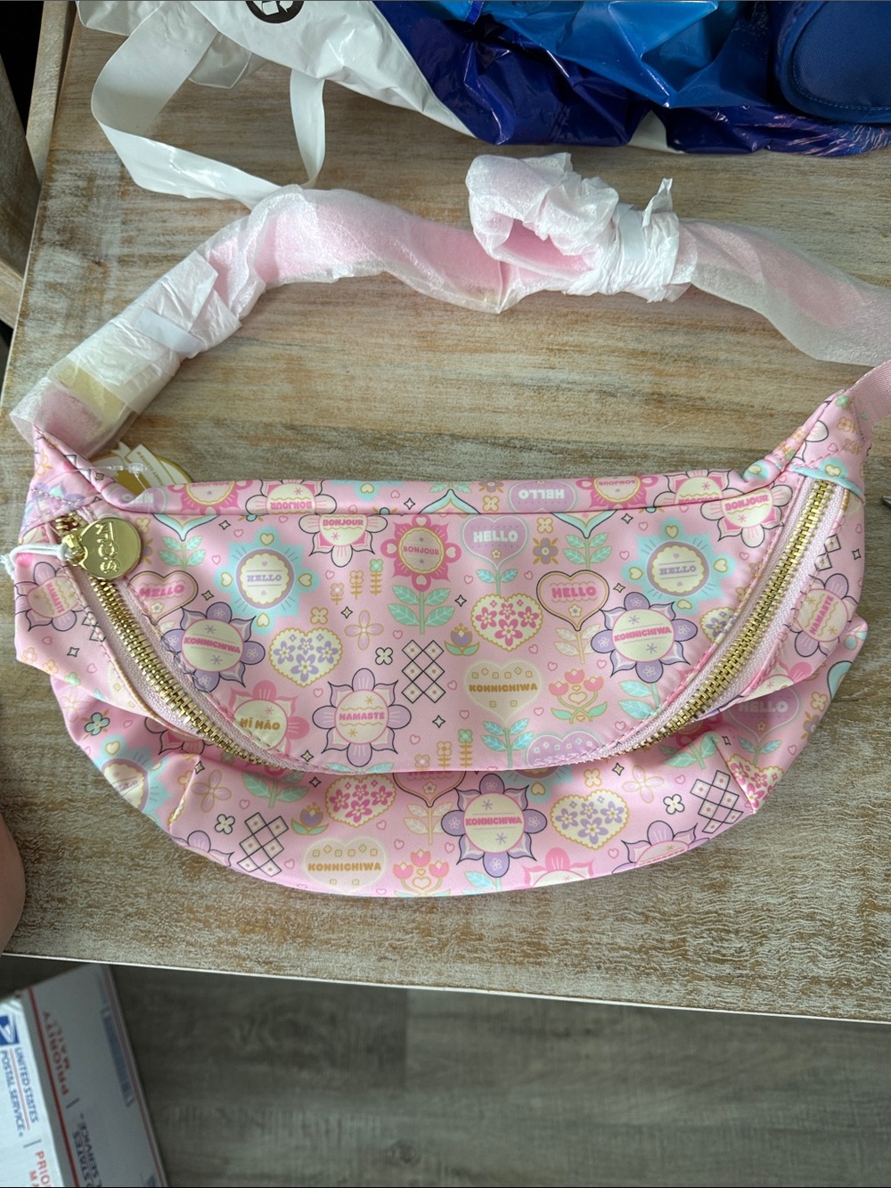 Small World Large Pink Fanny Pack - Picture 2 of 8